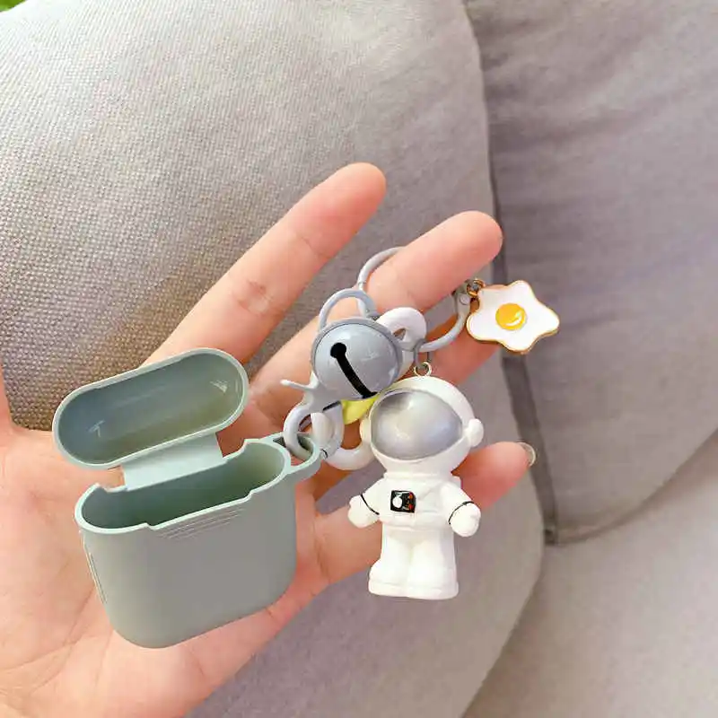 LOVERONY Bluetooth наушники силиконовый чехол для Apple AirPods 2 1Earpods Защитная крышка Fundas Spaceman подвеска милый Air pods Coque - Цвет: SP-E