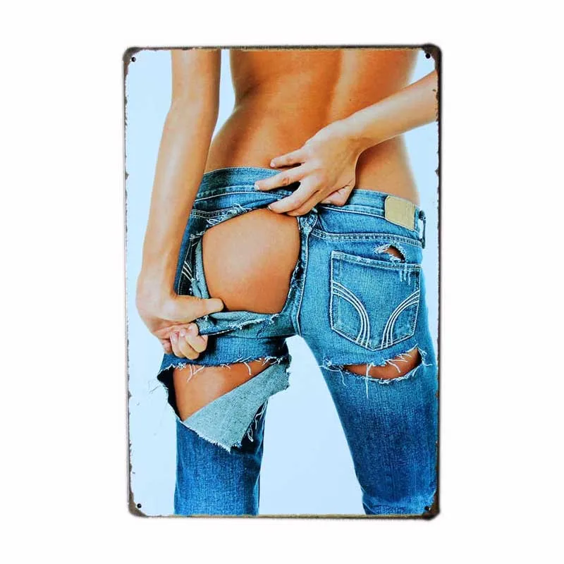 Pin Up винтажные наклейки девушка металлическая жестяная вывеска Pinup кафе украшение паба Ретро настенная доска декорации Декор для дома 20x30 см - Цвет: 05144
