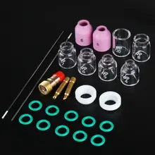 25 шт. TIG сварочный фонарь Stubby Saver газовой линзы тепла Набор чашек для WP-17/18/26 Part