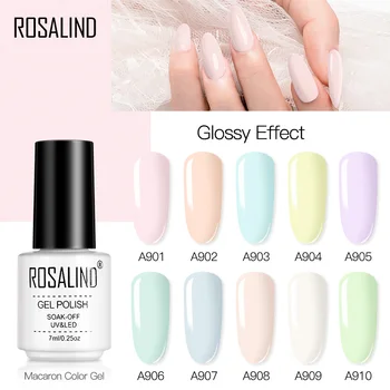 

ROSALIND Gel Varnishes Gel Nail Polish For Manicure Varnish Hybrid Semi Permanent Top Base Of Nails Macaron Gel Polish