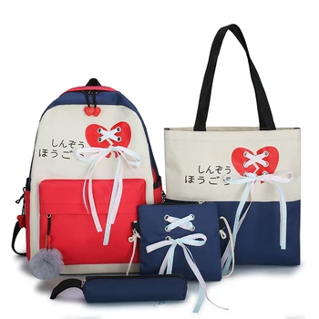 

Solid color Backpack Canvas Women Shoulder Bag Japanese style Bagpack School Backpack Teenager Girl Backbag Mochilas Female