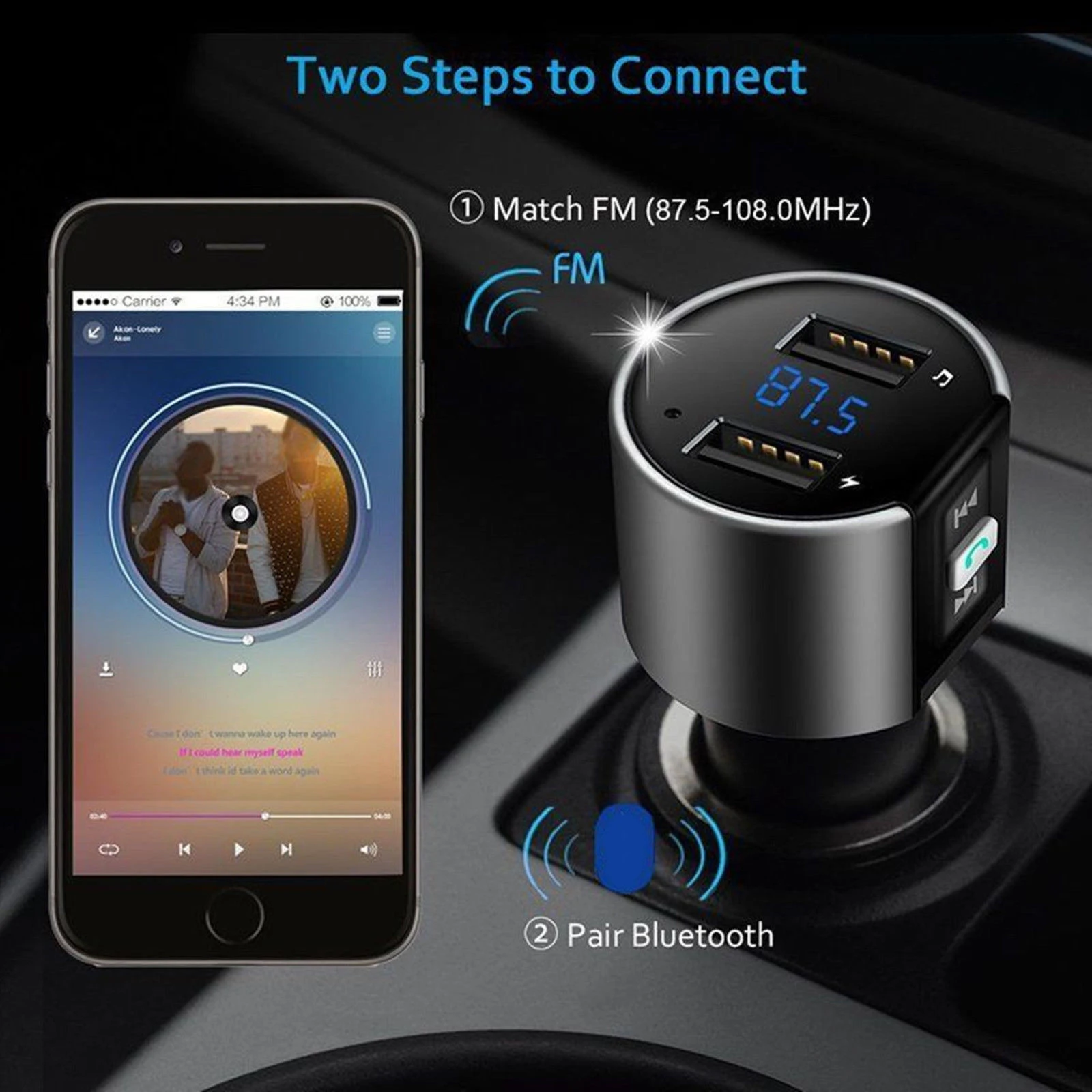MP3 зарядное устройство для автомобиля с FM передатчик Bluetooth FM радио адаптер Фирменная Новинка Лидер продаж Высокое качество Полезная