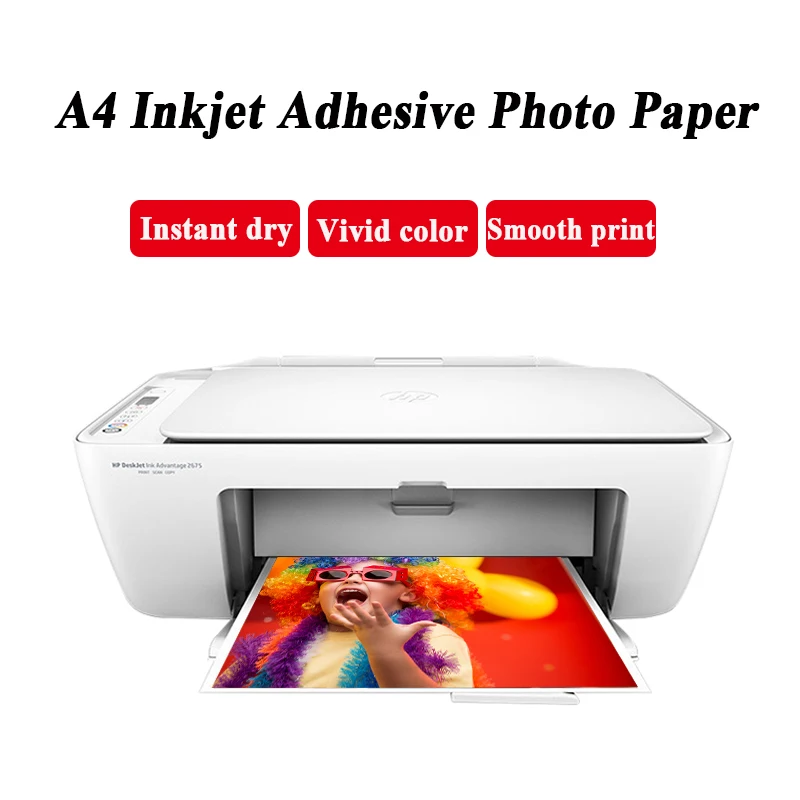 A3 A4 50매 A5 A6 100매 135g 150g 고광택 자체 접착 인화지(뒷면 접착 스티커 포함) 인쇄 용지