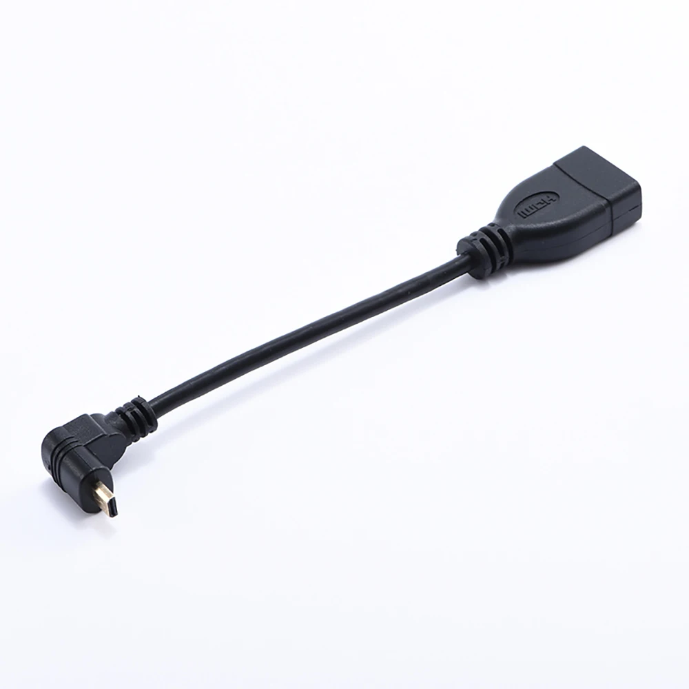 Up Down Left Right Angled Micro HDMI to HDMI Male to Female adapter connector for HDTV 2
