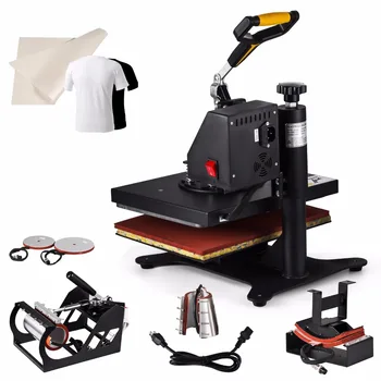 

6IN1 Heat Press maschine T-shirt 30x25cm Digital Hitze-Pressen Timer Control Exquisite