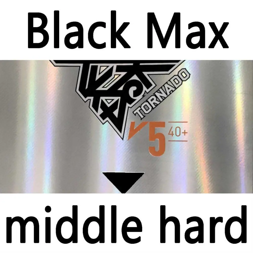 Black MAX ITTF одобренный реактор TORNADO V5 40+ Настольный теннис Резина, пинг-понг резина отправить резиновую защитную пленку - Цвет: Black MAX