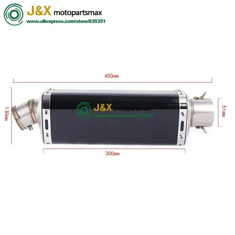 Выхлопной глушитель R6 из нержавеющей стали для мотоцикла среднее звено