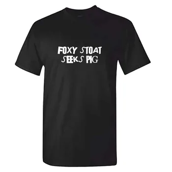 

Unisex FOXY STOAT SEEKS PIG Tshirt - Bottom T Shirt - Rik Mayall TV Series Gift