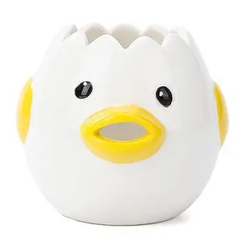 

Cute chicken ceramic egg white separator creative egg separator egg yolk protein separator filter baking tool