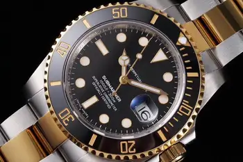 

top brand men's luxury men watch green GMT series ceramic rose AAA gold rlx 40MM dial date strap automatic mechanical wristwatch