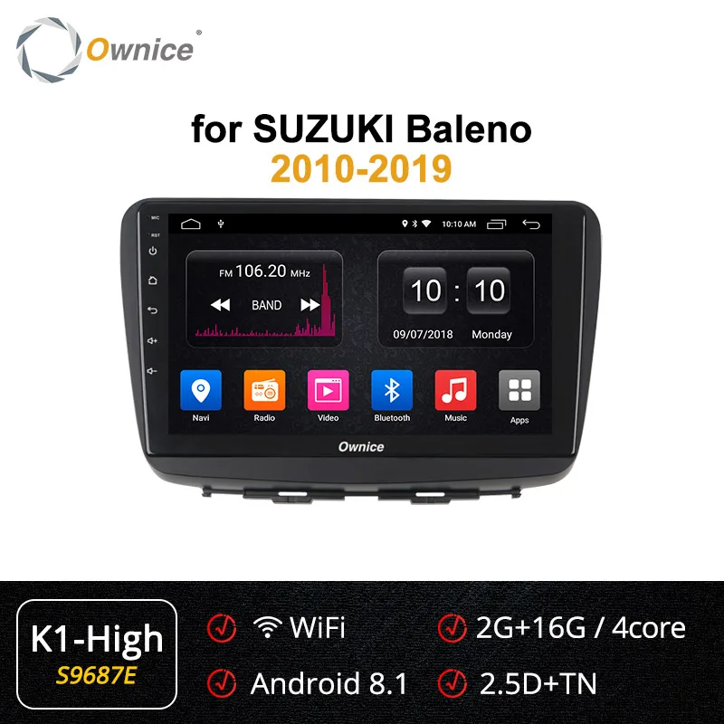 Ownice DSP 4G SPDIF Android 9 Player For Suzuki Baleno K3 K5 K6 360 Panorama Car Radio Gps Navi Stereo Octa Core - Цвет: S9687 K1 HIGH