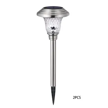 

Solar Lawn Light Outdoor Waterproof Stainless Steel Glass Led Garden Landscape Light Ground Plug Light
