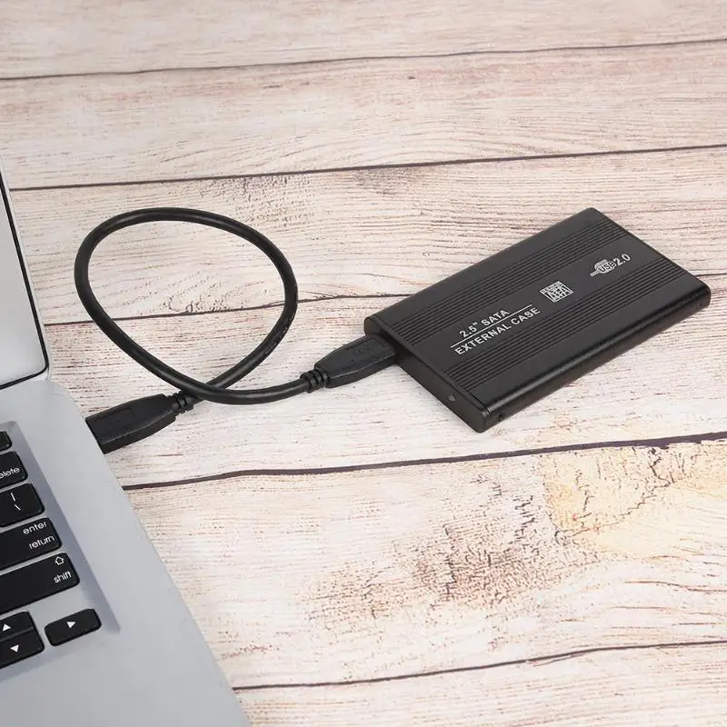 Внешний жесткий диск чехол 2,5 дюймов SATA USB2.0 480 Мбит/с Алюминий корпус из металлического сплава и Пластик цемента жесткий диск Корпус для жесткого диска