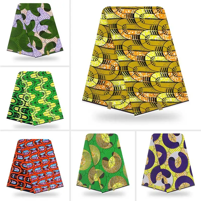 Хлопок, настоящий воск, Анкара, ткань, африканская ткань с принтом для свадебного платья, ткань, африканская ткань, восковая ткань Y01