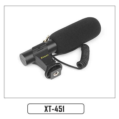 SHOOT 3,5 мм стереокамера микрофон VLOG фотография интервью цифровой видео Запись микрофон для Nikon Canon DSLR камеры - Цвет: XT-451