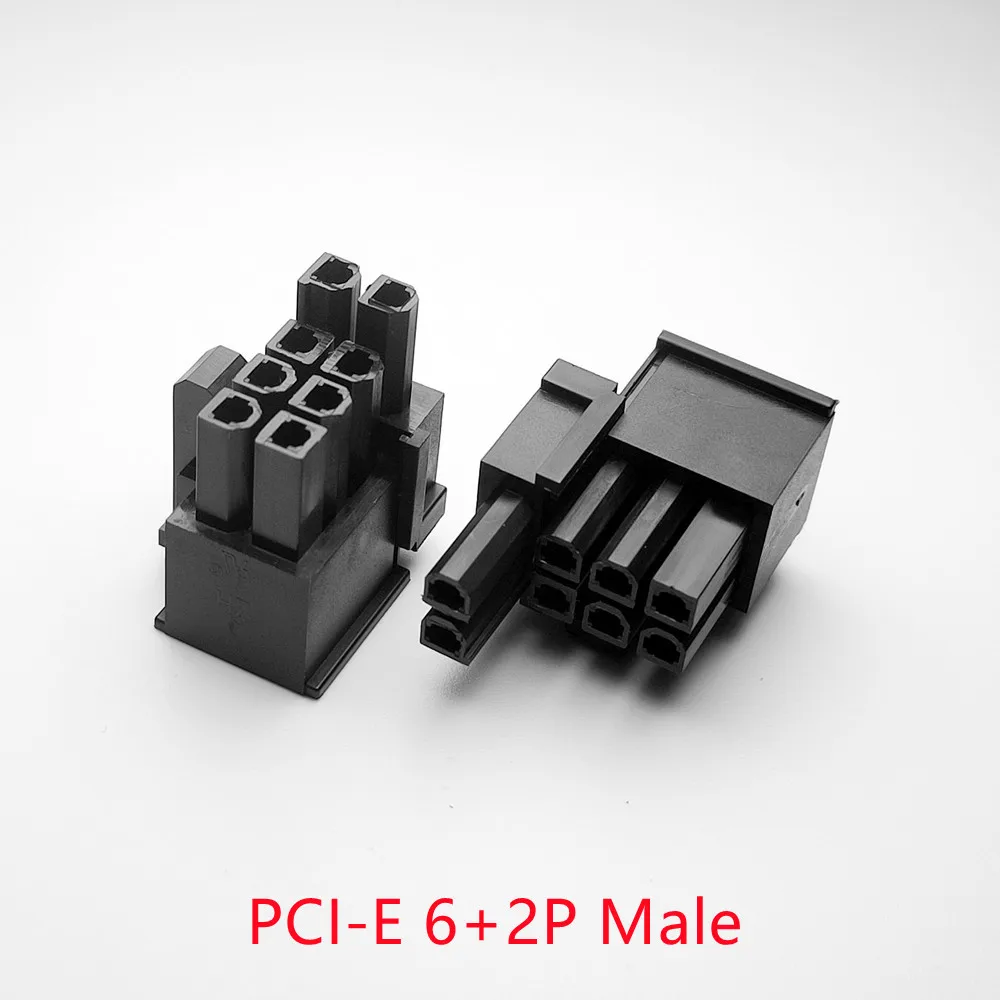 

5557 4.2mm Black 6+2PIN 8P 8PIN Male For PC Computer ATX Graphics Card GPU PCI-E PCIe Power Connector Plastic Shell Housing