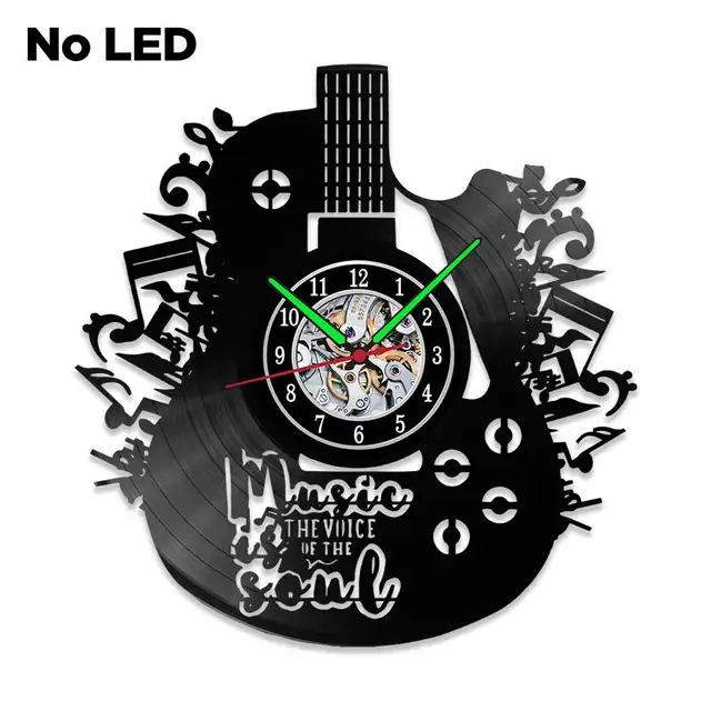 MCDFL Vinyl Record Wall Clock Modern Design Home Living Room Decoration Watch Clocks Object House Minimalist Decor Accessories 20-12-24-NO LED