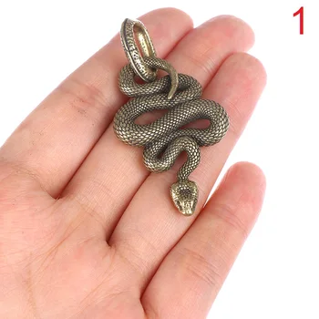 

Multitool Home Garden Edc Brass Snake Figurines Key Ring Metal Chaveiro Cobra Snake Shape Handmade Key Chain Tool Fashion Animal