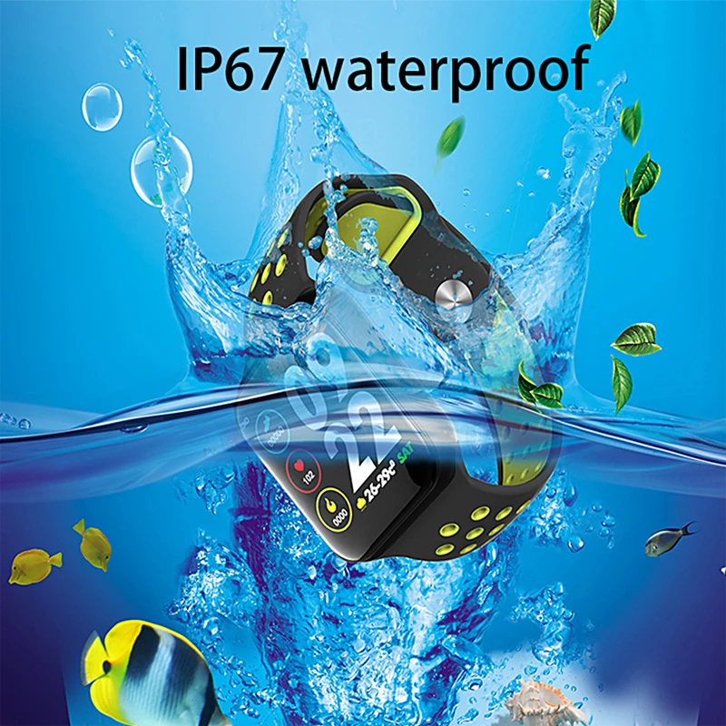 Online Eseed F8 smart watches watch men IP67 Waterproof 15 days long standby Heart rate Blood pressure Smartwatch Support IOS Android