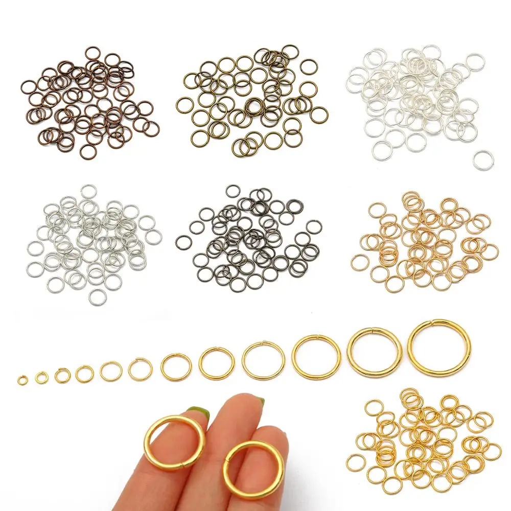 Jump Ring Ring-Connectors Findings-Supplies Jewelry-Making Loops-Open DIY Metal Split