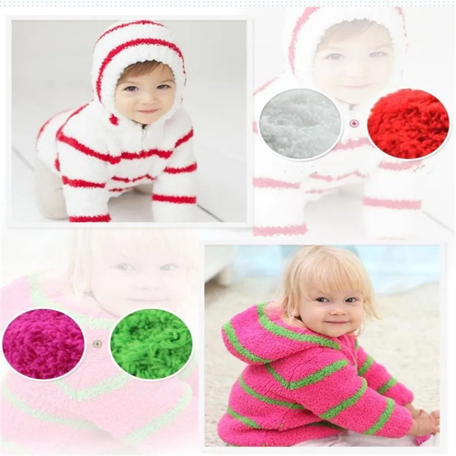 Description Picture 4 of itemSoft Smooth Yarn Baby Knitting Wool Yarn Thick Yarn Fiber Velvet Yarn Hand Knitting Wool Crochet Yarn for DIY Sweater