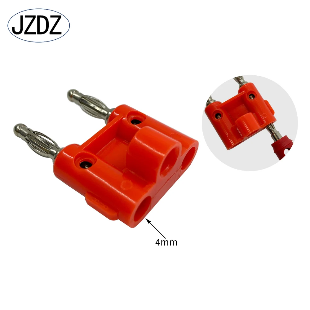 JZDZ 10pcs Double Row 4mm Banana Plug Connector Speaker Amplifier Plug Jack Twin Banana Terminal Couple  Adapter J.10045