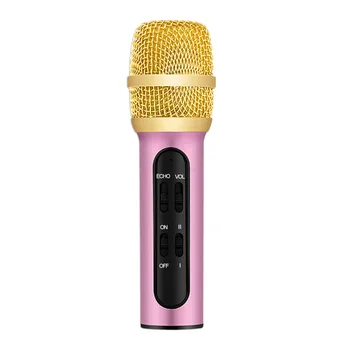 

Portable Professional Karaoke Condenser Microphone Handheld Sing Machine Speaker Recording Compatible Phone, Computer for Party/