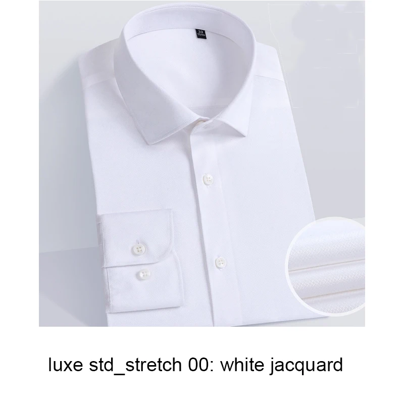 Luxury Stretch Dress Shirts 100s 2-ply High Quality 100% Cotton Business Shirts Comfortable Wrinkle Resistant Dress Shirts