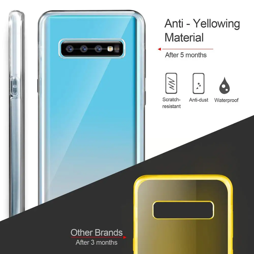 Чехол для Samsung Galaxy S20 Ultra S10 S9 S8 S7 Plus S10e силиконовый прозрачный чехол Note 10 9