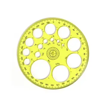 

2020 New 360 Degree Protractor All Round Ruler Template Drafting Random Color School Supplies Circle X3I4