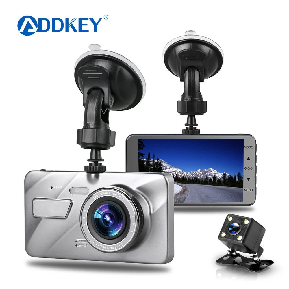 Автомобильный видеорегистратор ADDKEY с двумя объективами автомобильная камера Full