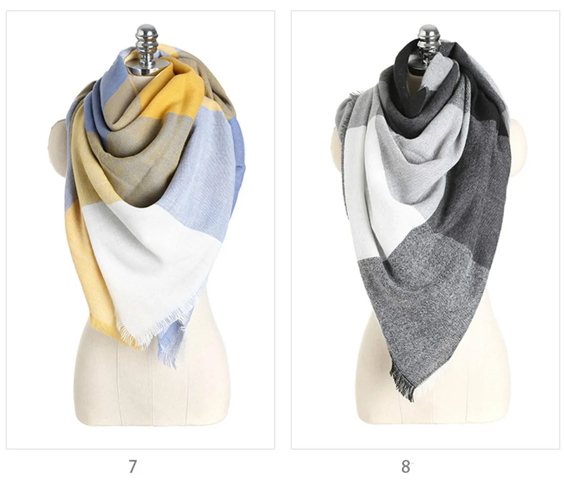 Шарф, Клетчатый Цвет, большой квадратный шарф, осенне-зимний женский кашемировый теплый шарф для пары, шаль для холодной защиты
