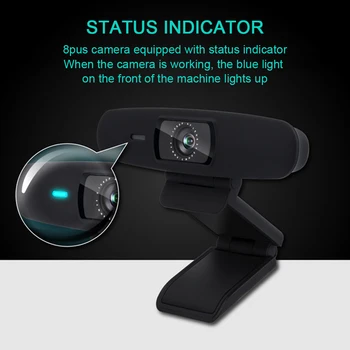 

720P Plug And Play PC USB Auto Focusing Wide Angle Live Streaming Multifunction Clip On HD Webcam Online Work ABS For Computer