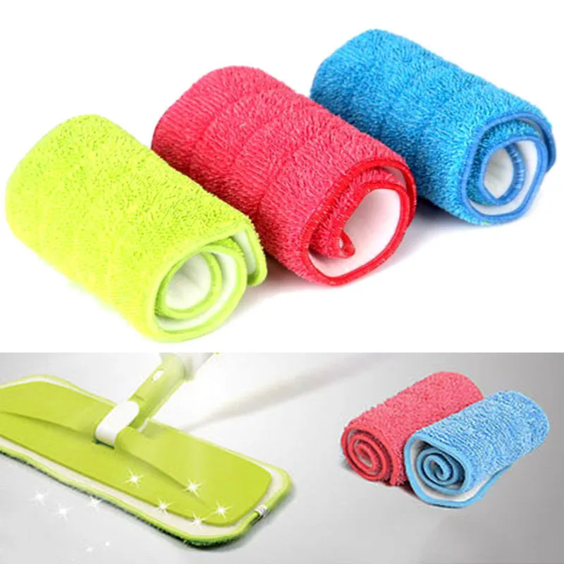 

3 Colors Replacement Microfiber Washable Spray Mop Pads Household Practical Dust Cleaning Mop Head Floor Cleaning Cloth