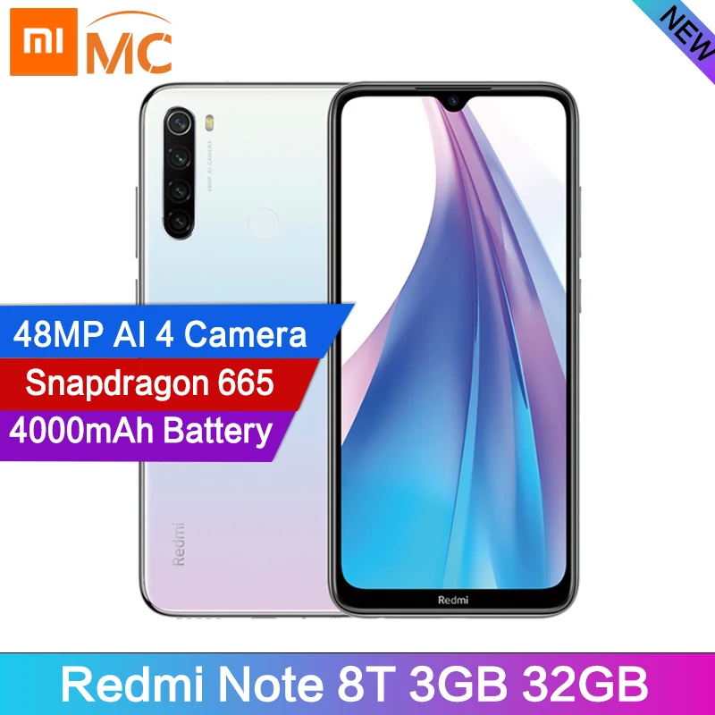 Глобальная версия Redmi Note 8T 3 ГБ ОЗУ 32 Гб мобильный телефон Snapdragon 665 Восьмиядерный 6