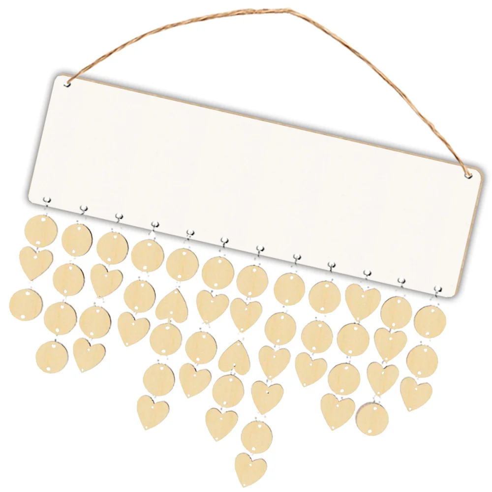 Birthdays Calendar Set Blank Hanging Plaque DIY Wood Slices Pendant Wall Birthday Reminder wooden birthday planner