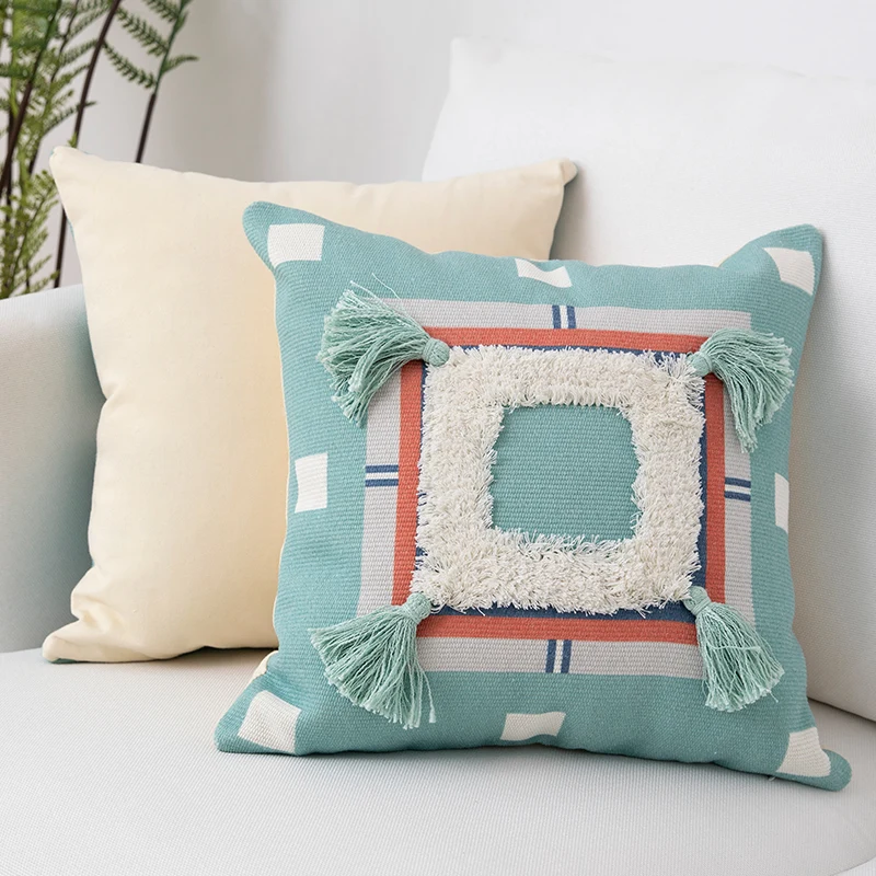 Бахрома Подушка Cojines Decorativos Para диванная подушка для стула подушка для гостиной ворсовая подушка с ворсом художественная фотография Рождественская наволочка - Цвет: E
