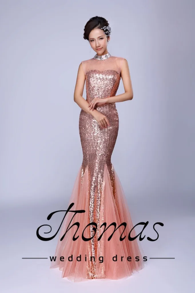 Frete grtis senhoras sexy' querida sereia tule lantejoulas longo vestido de noite formatura vestido