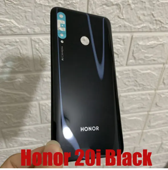 Honor 20i black Оригинальная задняя крышка для huawei Honor 20i, задняя крышка для батареи, Задняя стеклянная крышка, чехол для Honor 20 Pro, запасные части - Цвет: Honor 20i black