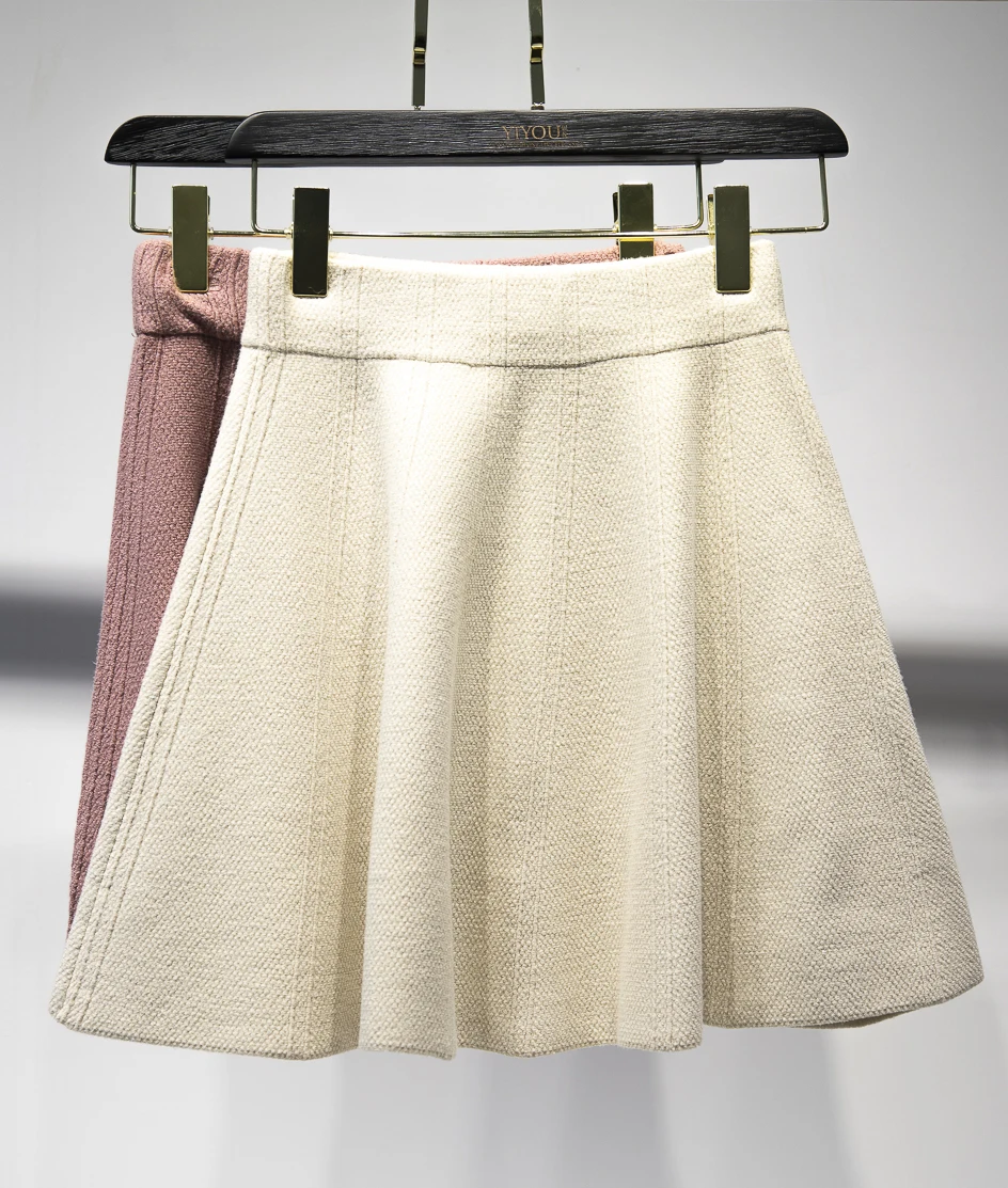 

Women long sweater skirt Winter female ruffle skirts knitted high waist warm elegant Saias Jupe Femme