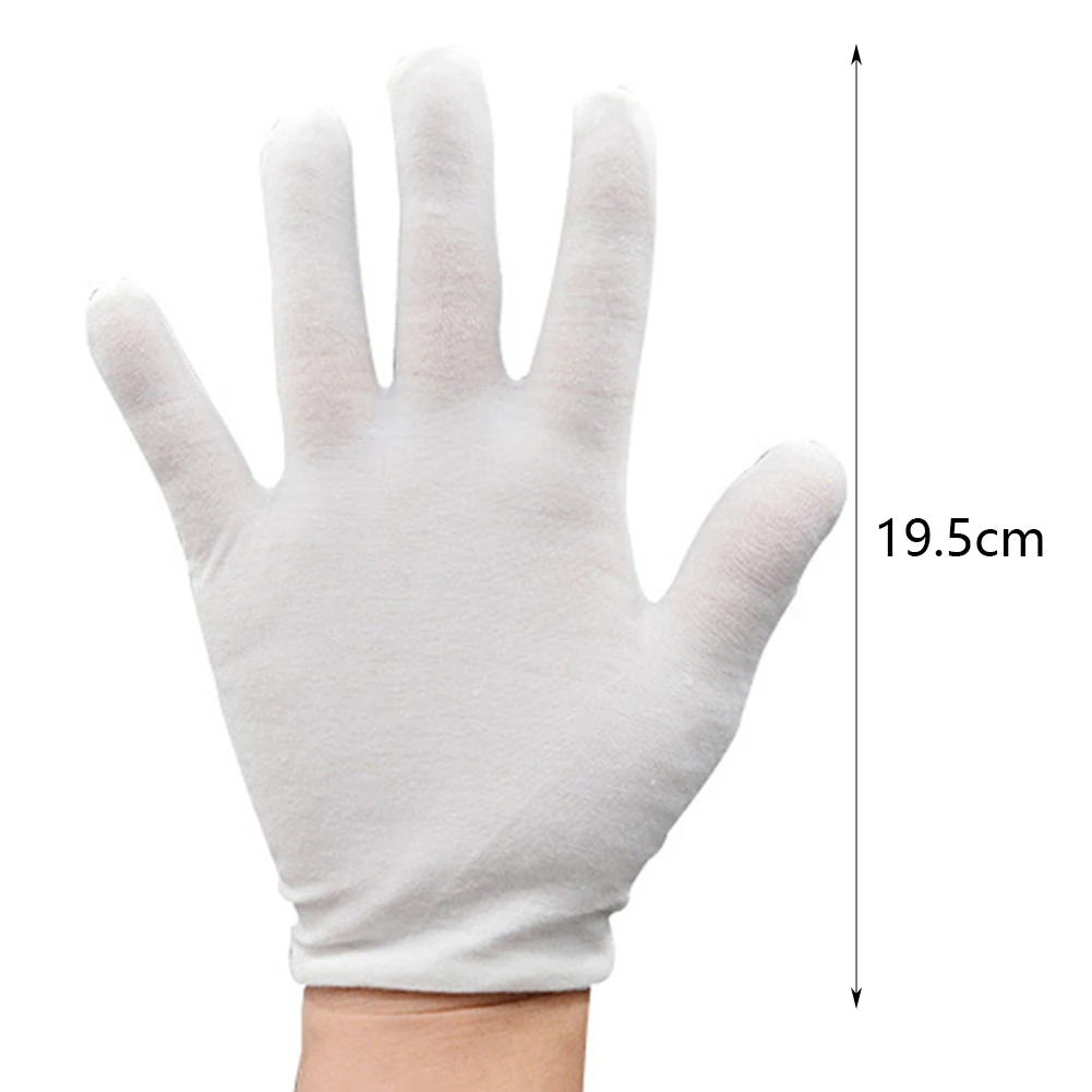 6 Pair Cotton Blends Sweat-proof Gloves Wear Resistant Non-Slip Serving Working Hand Protective Labor Insurance Manicure