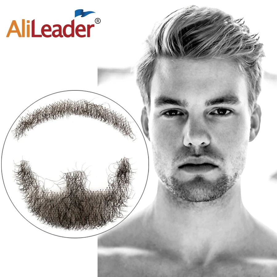

Alileader Popular Fake Beard Lace Beards For Men Mustache Mustache Hand Made By Real Hair Lace Invisible Mustachio Fake Beard