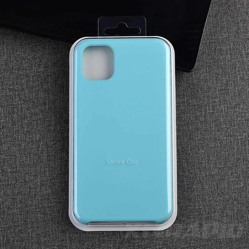 Ice Sea Blue Роскошный Официальный чехол для телефона с логотипом s для iphone 11 Pro Чехол для Apple 7 6s 8 6 Plus X XR Xs MAX силиконовый Жидкий чехол - Цвет: Ice Sea Blue