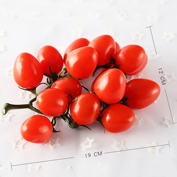 

Artificial Cherry Tomatoes Simulation Fruit Photography Props Home Decoration Window Display Model String of Cherry Tomato Props