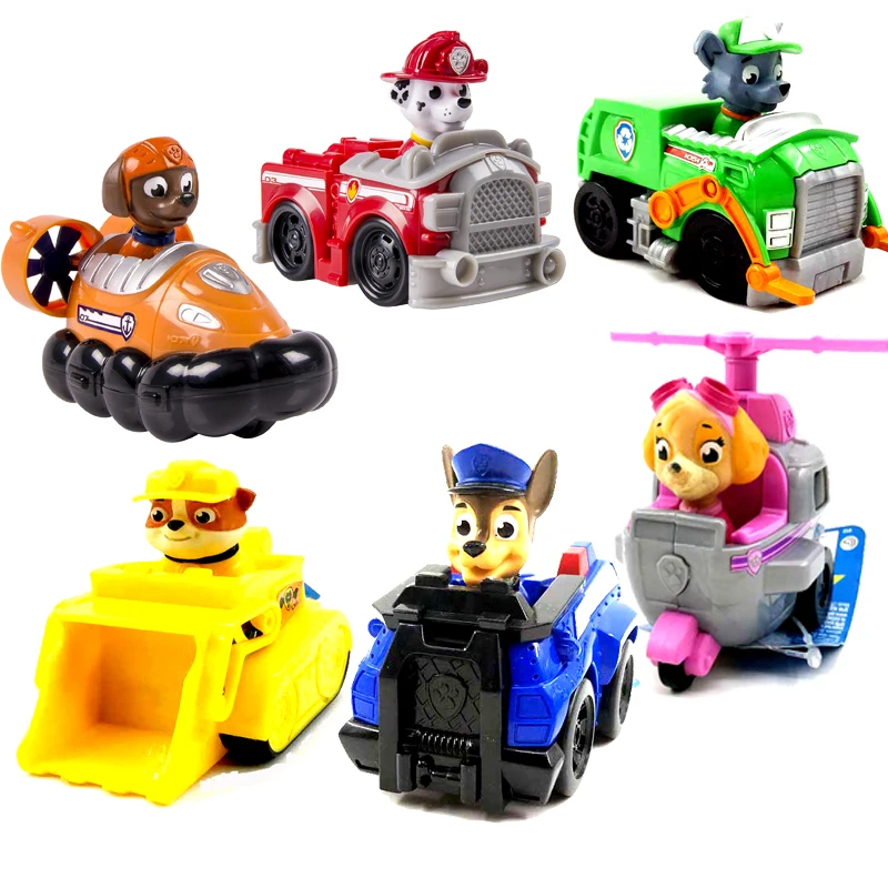 Paw Patrol собака спасательная машина игрушки Аниме фигурки Высокое качество модель автомобиля ПВХ собака Детские игрушки куклы День рождения Рождественский подарок