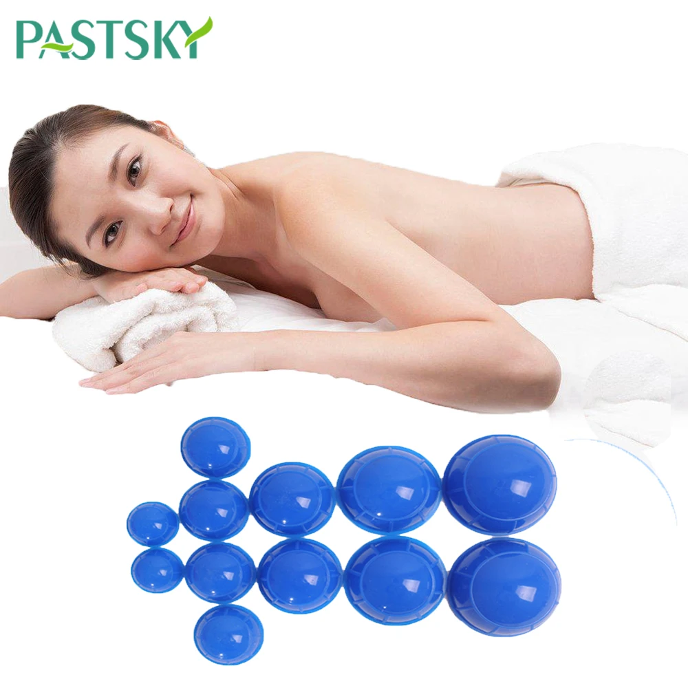 12pcs Silicone Vacuum Cupping Set Massage Acupoint Cans Rubber Full Body Different Size Jar Relaxation 2