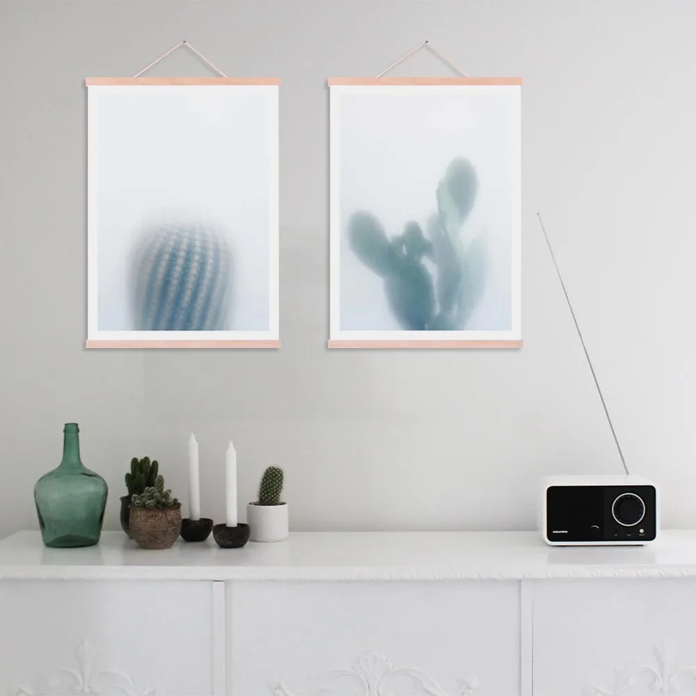 

Mild Art Fresh Hazy Succulent Living Room Home Solid Wood gua zhou hua Decoration Scroll Paintings a Generation of Fat