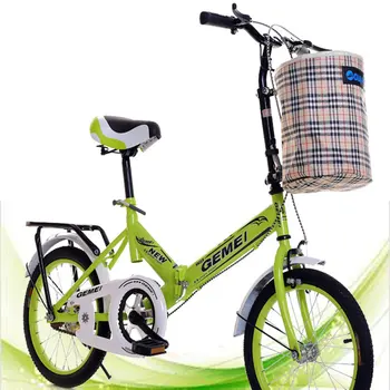

16-Inch Folding Bicycle Rear Brake White Red Blue Green Light Sports & Entertainment Cycling Bicycle
