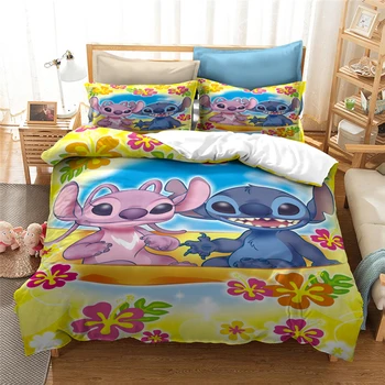 

Hot Slae 3d Home Lilo and Stitch Duvet Cover Set Pillowcase Bedroom Decor Kids Boy Girl Queen King Bedding Sets Quilt Cover Set