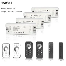 Mini dc 5v/12v/24v 8a pwm sem fio led dimmer controlador interruptor + toque rf remoto para única cor 5050 3528 escurecimento tira conduzida
